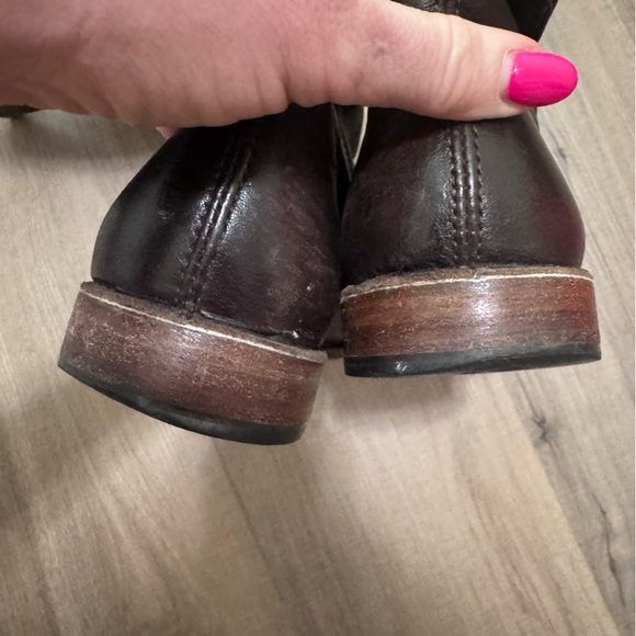 Frye Paige Buckle Brown Leather Knee-High Boots - Picture 5 of 5